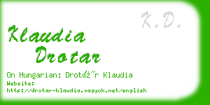 klaudia drotar business card